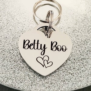 Heart design heart lock Stainless Steel heart pet ID tag, Dog tag, cat tag, Laser engraved.