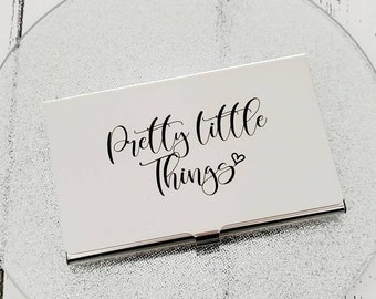 Quality engraved business card holder, various fonts to choose from.