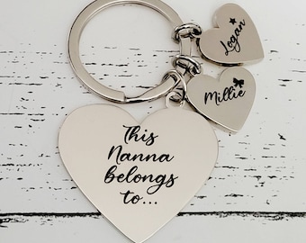 This Nanna belongs to... keyring,  Can be personalised to mummy, grandma etc.