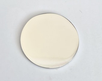 SILVER Engraving / Stamping blanks. ROUND Shape token. 35mm. Blanks for engraving.