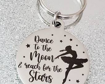 Ballet Dancer Keyring. With optional message on the back. Dance gift