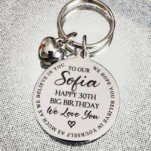 Daughter/Son keyring,  the back can be personalised.