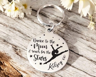 Dancer Keyring. With optional message on the back. Dance gift