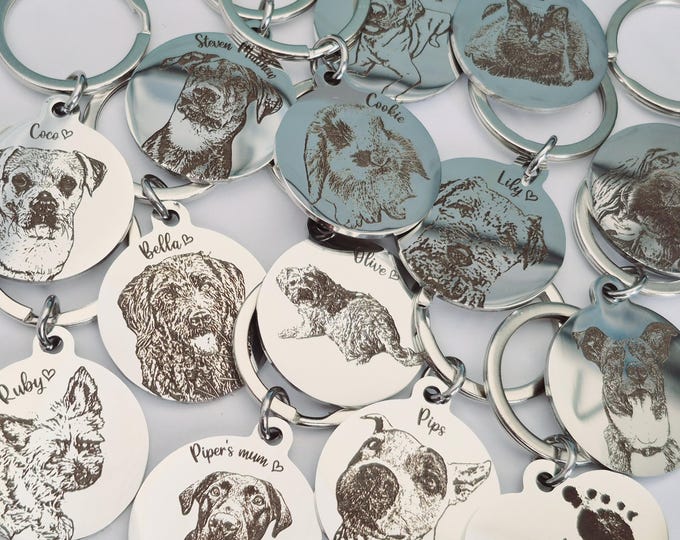 Featured listing image: Actual photo keyring, from any photo. DOG, CAT, HUMANS