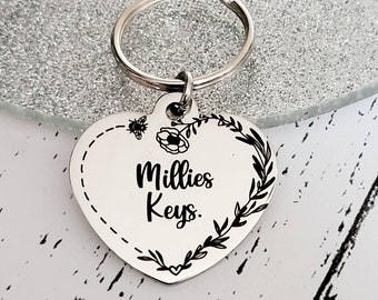Personalised Keyring. With optional message on the back.