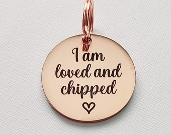 Luxury pet ID tag, dog tag, collar tag, cat tag, various colours, engraved