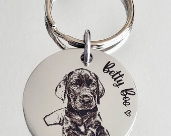 Actual photo keyring, from any photo. DOG, CAT, HUMANS