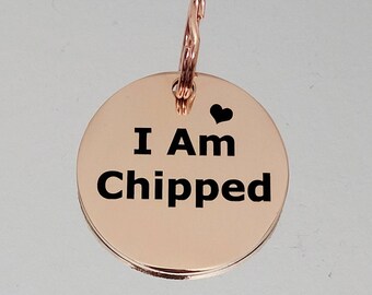 Tiny 20mm cat or puppy ID tags laser engraved,  stainless steel available in silver, gold and rose gold