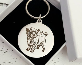 Actual photo keyring, from any photo. DOG, CAT, HUMANS