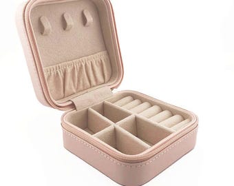Personalised Fairy Princess Jewellery Case – Pink Faux Leather Jewellery Box with Custom Design, Gift for Girls, Birthday or Christmas Prese