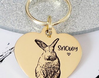 Laser Engraved photo keyring. Engraved from any clear image. Silver, Gold or Rose Gold