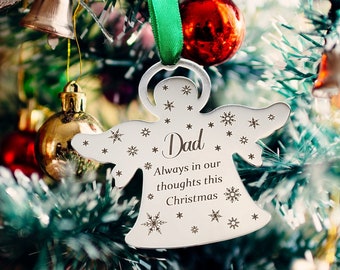 Beautiful Angel Christmas Tree Decoration. Photo of your loved one can be added.