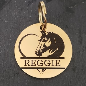 Bridle, Saddle and Headcollar tags, safety for if you fall off your horse. Personalised with your own text.