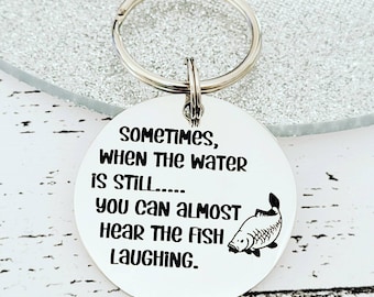 Carp Fishing Keyring. With optional message on the back.