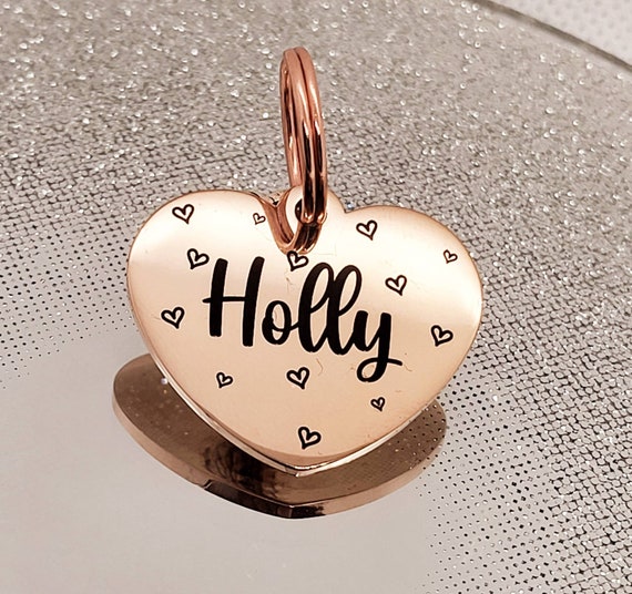 Cuore Di Gatto Targhetta Per Animali In Acciaio Inox - Foto 2