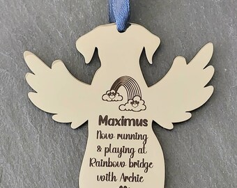 Beautiful Actual Photo Dog Angel Decoration.