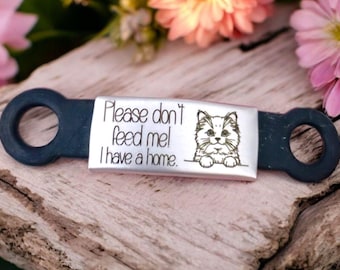 Silicone and Steel NO JINGLE cat ID tags, 83 cat breeds to choose from. Laser engraved. Cat tag.