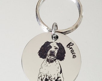 Laser Engraved photo keyring. Engraved from any clear image.