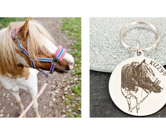 Actual photo keyring, from any photo. Horse, pony, donkey