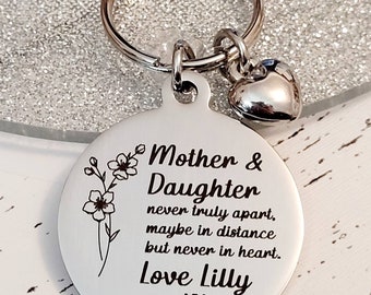 Mother & Daughter keyring,  Can be personalised.