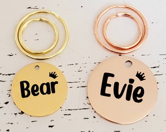Create your own Pet tags laser engraved,  stainless steel available in rose gold, silver and gold.