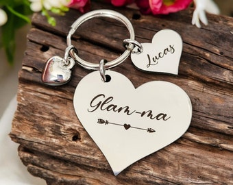 This Glam-ma keyring,  Can be personalised to mummy, grandma etc.