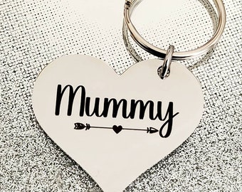 Mummy Keyring, personalised front and back with any text.