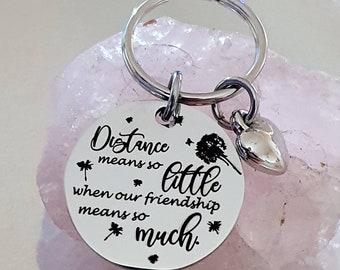Stainless Steel laser engraved friendship keyring. Various fonts to choose from.