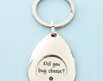 Trolley token with text or actual photo keyring, engraved from any clear image.