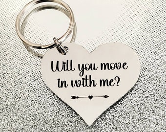 Will you move in with me? Keyring, personalised