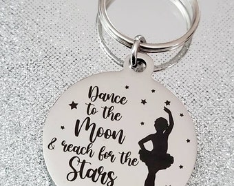 Ballet Dancer Keyring. With optional message on the back. Dance gift