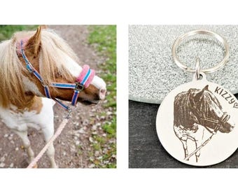 Actual photo keyring, from any photo. HORSE, Dog, cat, human, vehicles etc.  Free shipping.