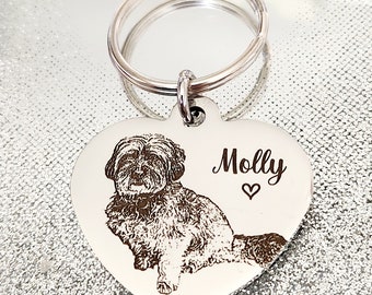 Laser Engraved photo keyring. Engraved from any clear image. Silver, Gold or Rose Gold