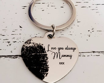 Actual handprint,  footprint or fingerprint keyring. From any photo.