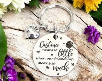 Stainless Steel laser engraved friendship keyring. Various fonts to choose from.