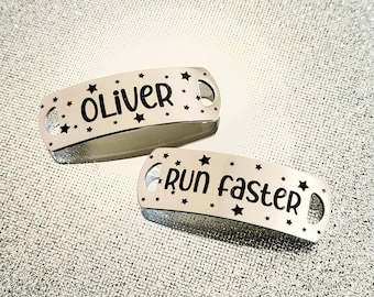 Personalised trainer tags. Any text and design you require.