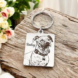 Personalisierter Foto Schlüsselanhänger mit Hund Katze Mensch | Personalisierte Foto Keychain | Geschenk für Tierliebhaber | Personalisierter Schlüsselring von jedem Foto | Benutzerdefinierte Geschenkidee