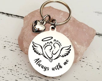 Stillborn / miscarriage keyring with personalised message.