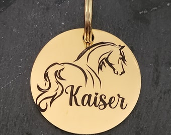 Bridle, Saddle and Headcollar tags, safety for if you fall off your horse. Personalised with your own text.