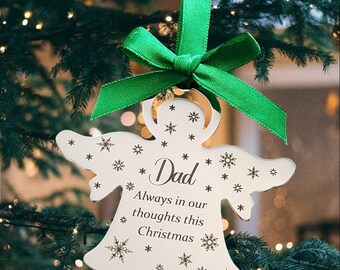 Beautiful Angel Christmas Tree Decoration. Photo of your loved one can be added.