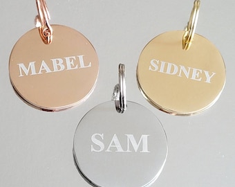 Pet tags laser engraved,  stainless steel available in rose gold, silver and gold.