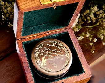 Beautiful solid brass father of the bride gift. Wedding favour.