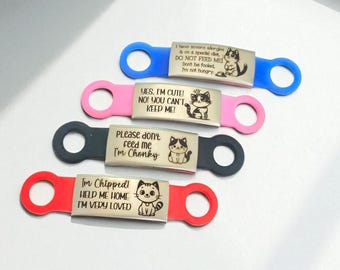 Custom Cat ID tag. Laser engraved. Cat tag