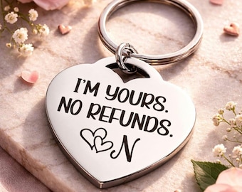 I'm yours,  custom boyfriend, girlfriend keyring.
