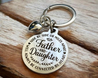 Mother, Daughter or father gift -keyring,  the back can be personalised.