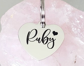 Cat, puppy, small dog ID tag, various colours, fonts and symbols. 25mm