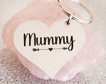 Mummy Keyring, personalised front and back with any text.