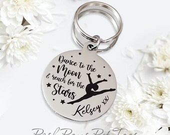 Dancer Keyring. With optional message on the back. Dance gift
