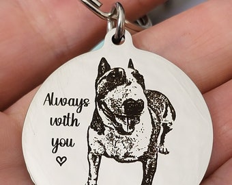 Actual photo keyring, from any photo. DOG, CAT, HUMANS