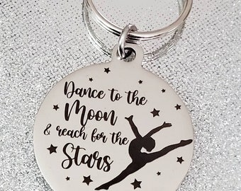 Dancer Keyring. With optional message on the back. Dance gift